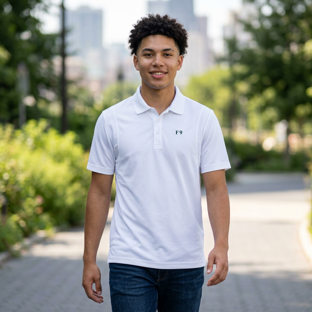 F9 Classic Performance Polo "White"
