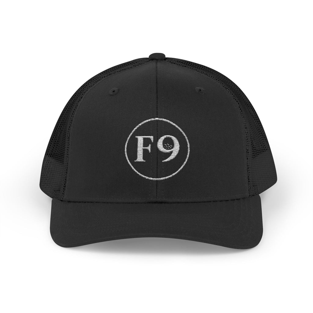 F9 Classic Circle Trucker Hat "Black"