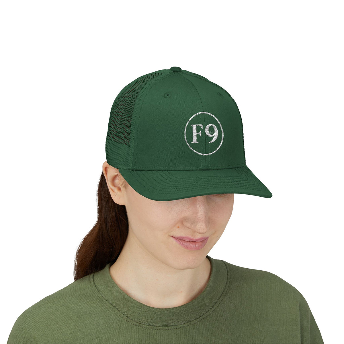 F9 Classic Circle Trucker Hat "Green"