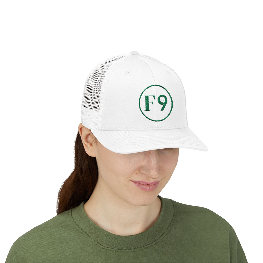 F9 Classic Circle Trucker Hat "White"